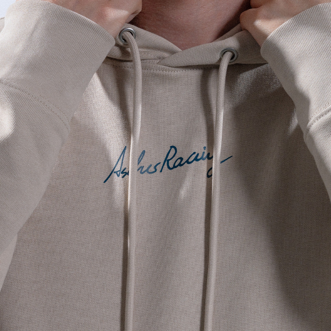Ascher Racing Blueprint sim racing hoodie — premium unisex pullover in blueprint print