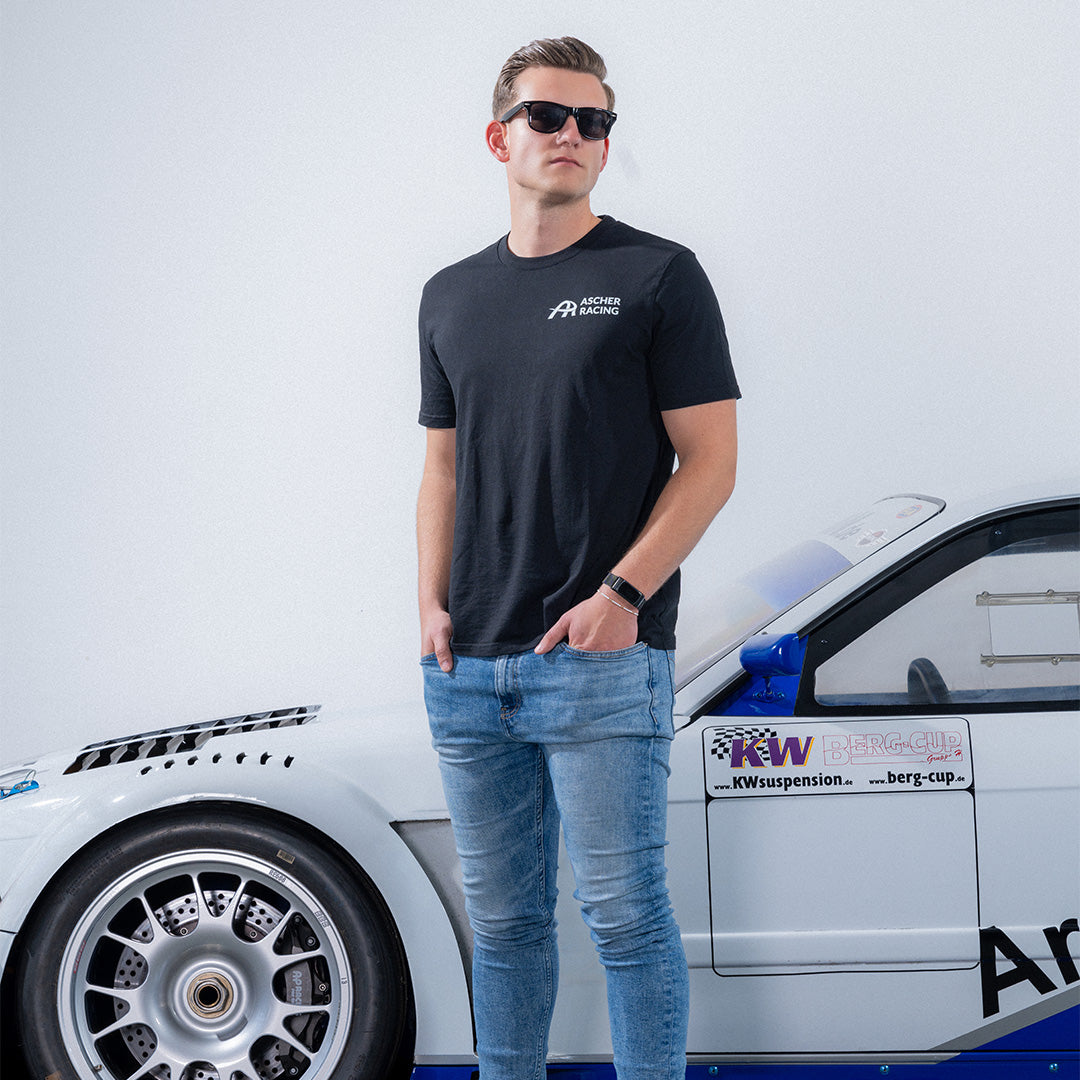 Ascher Racing Basic sim racing t-shirt — clean branded logo tee