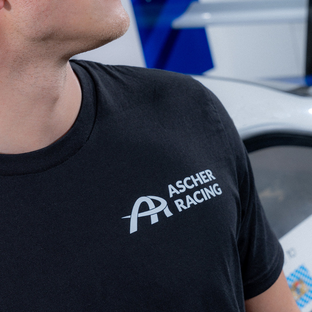 Ascher Racing Basic sim racing t-shirt — clean branded logo tee