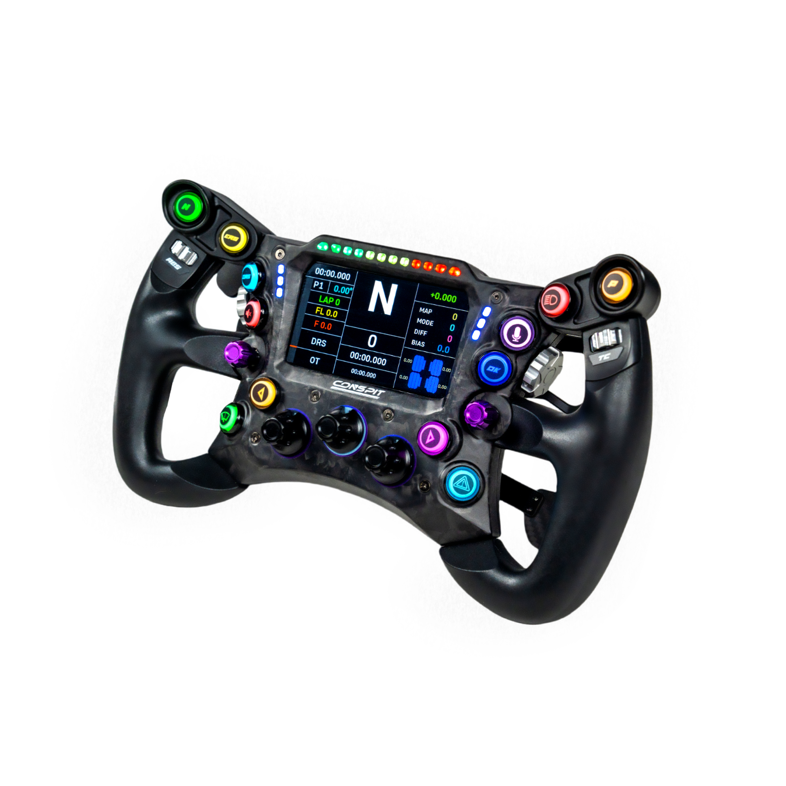 Conspit 290 GP formula sim racing steering wheel — 290mm carbon fiber open-face design