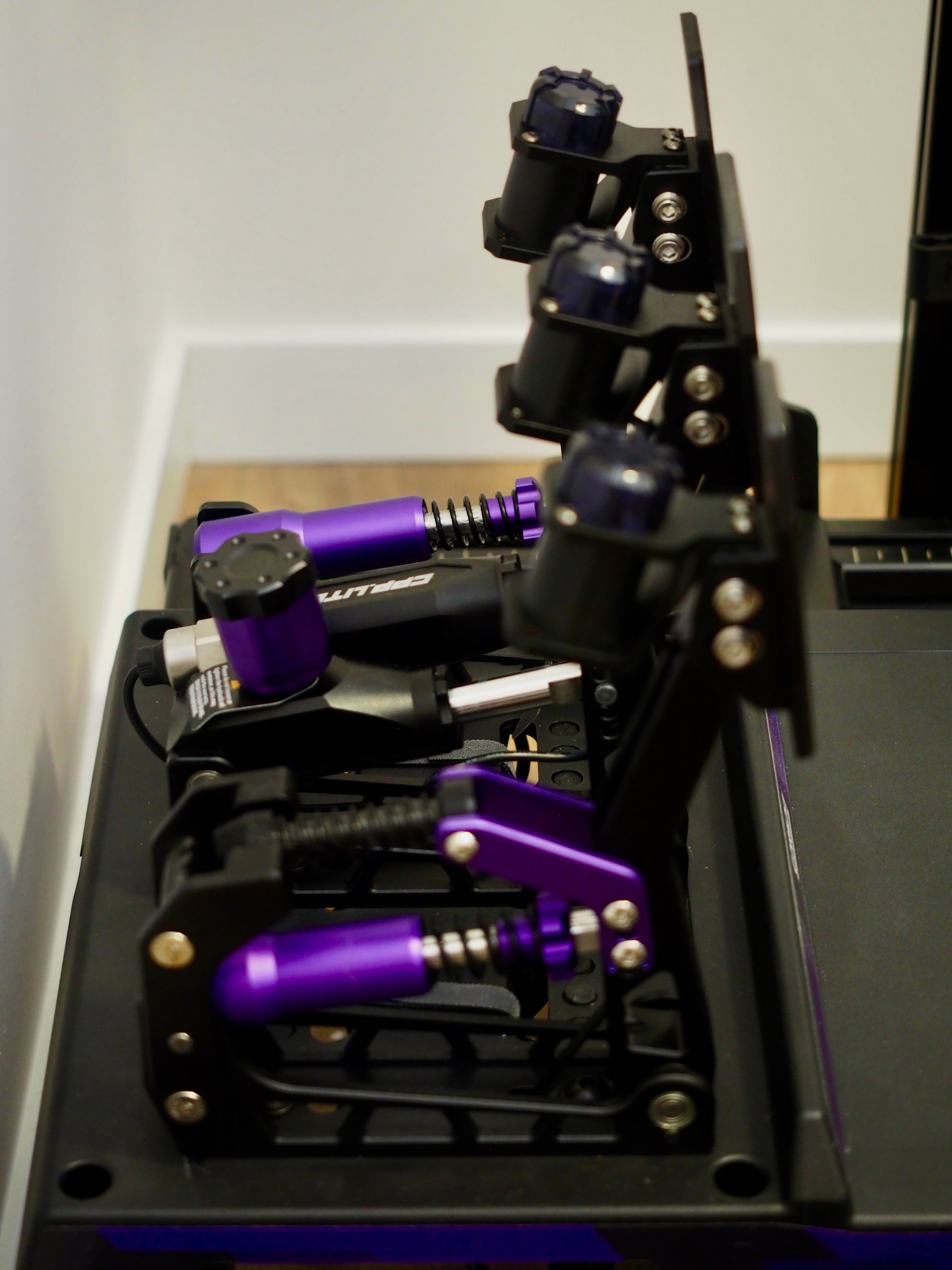 Full Push Podium Build complete direct-drive sim racing rig — Calgary assembled