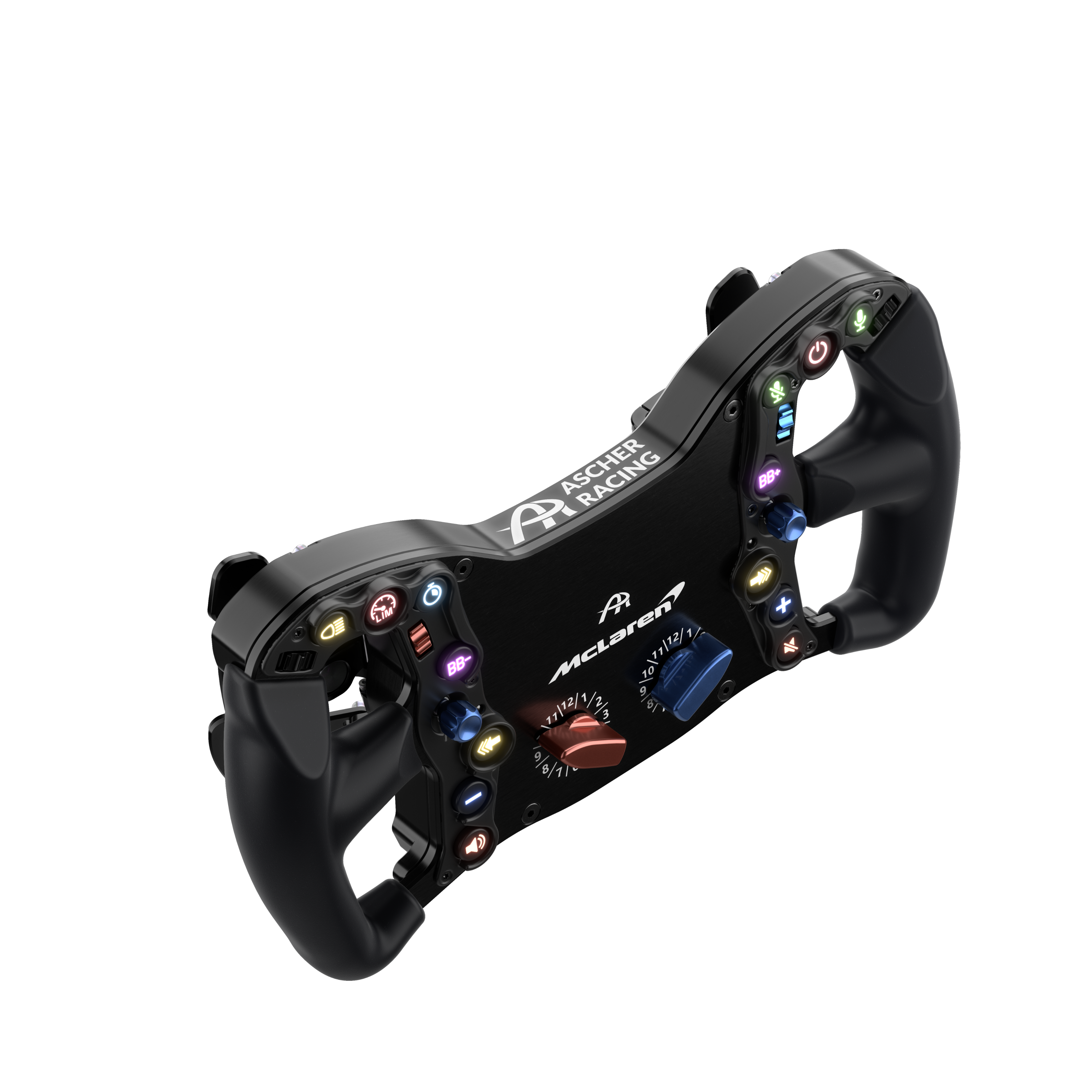Ascher Racing McLaren Artura Pro sim racing steering wheel — licensed McLaren GT design