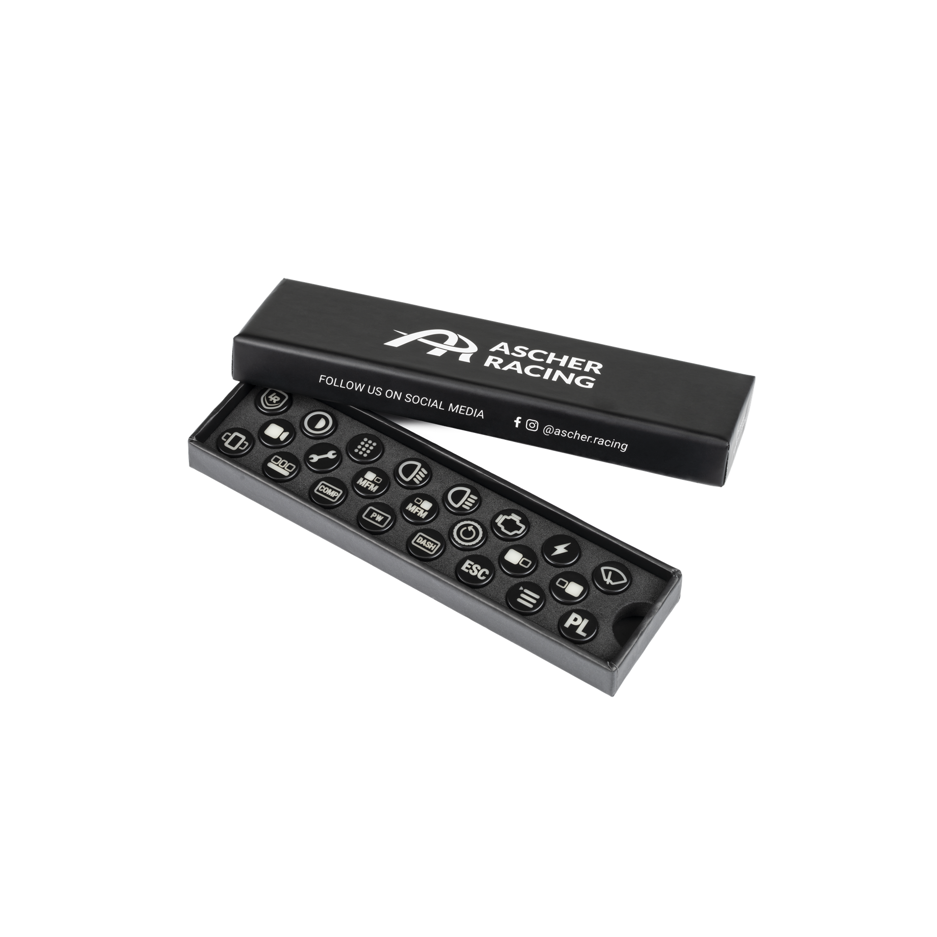 Ascher Racing Lovely Button Cap Kit for sim racing wheel customization