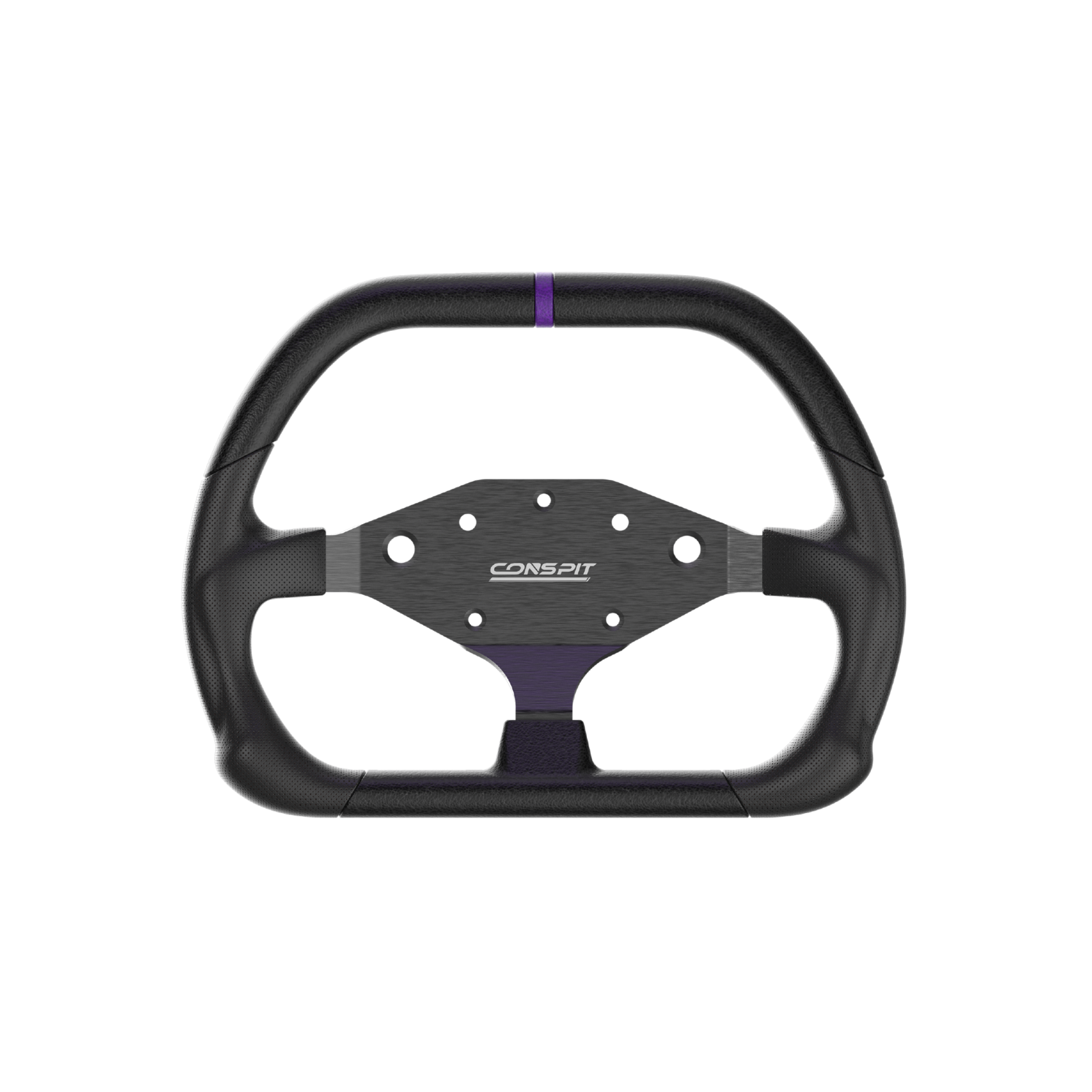 Conspit DX320 D-shape sim racing wheel rim — flat-bottom motorsport design
