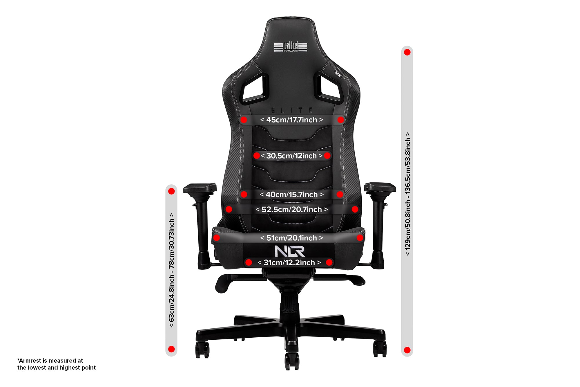 Next Level Racing Elite gaming chair — leather and suede edition premium racing chair