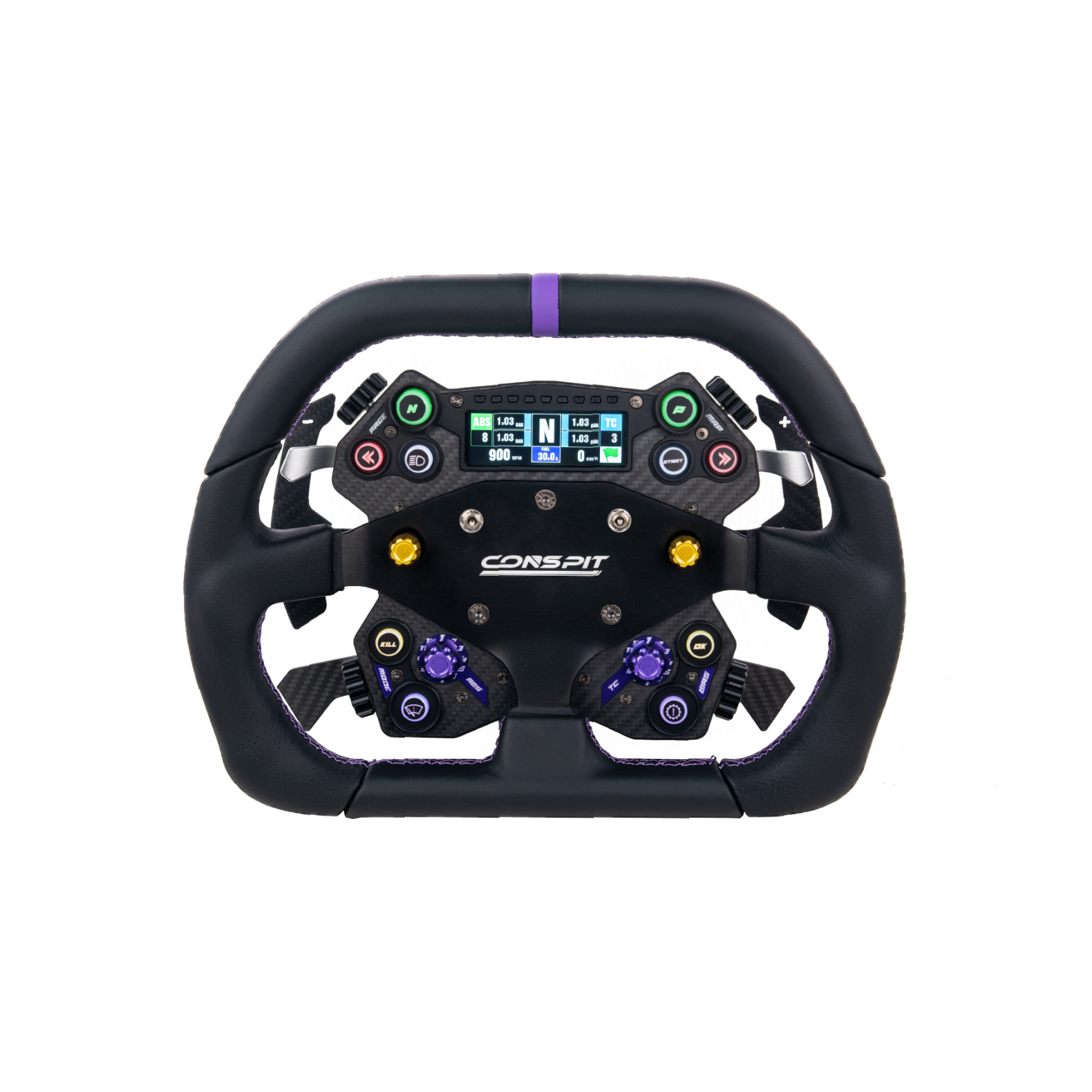 Conspit H.AO open wheel hub for sim racing — rim to CDR quick release connector