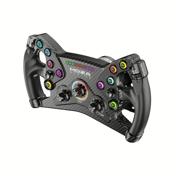MOZA KS sim racing steering wheel — classic GT round wheel design