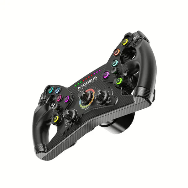 MOZA KS sim racing steering wheel — classic GT round wheel design