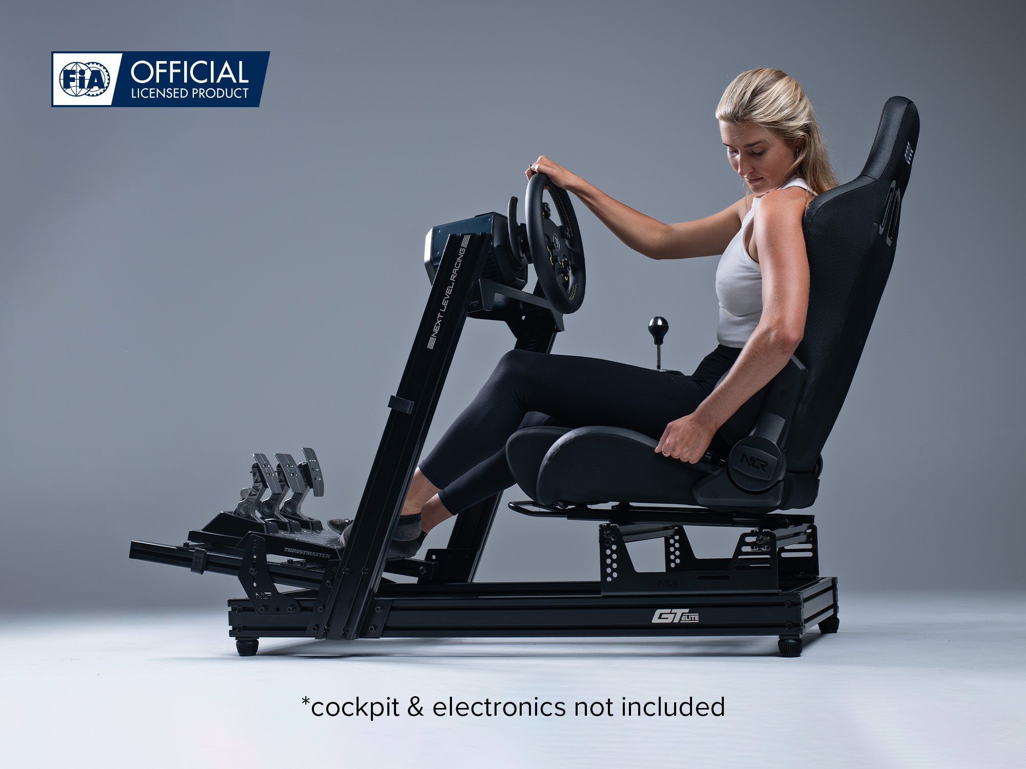 Next Level Racing ERS5 Elite reclining sim racing seat — fabric and SimAero mesh edition