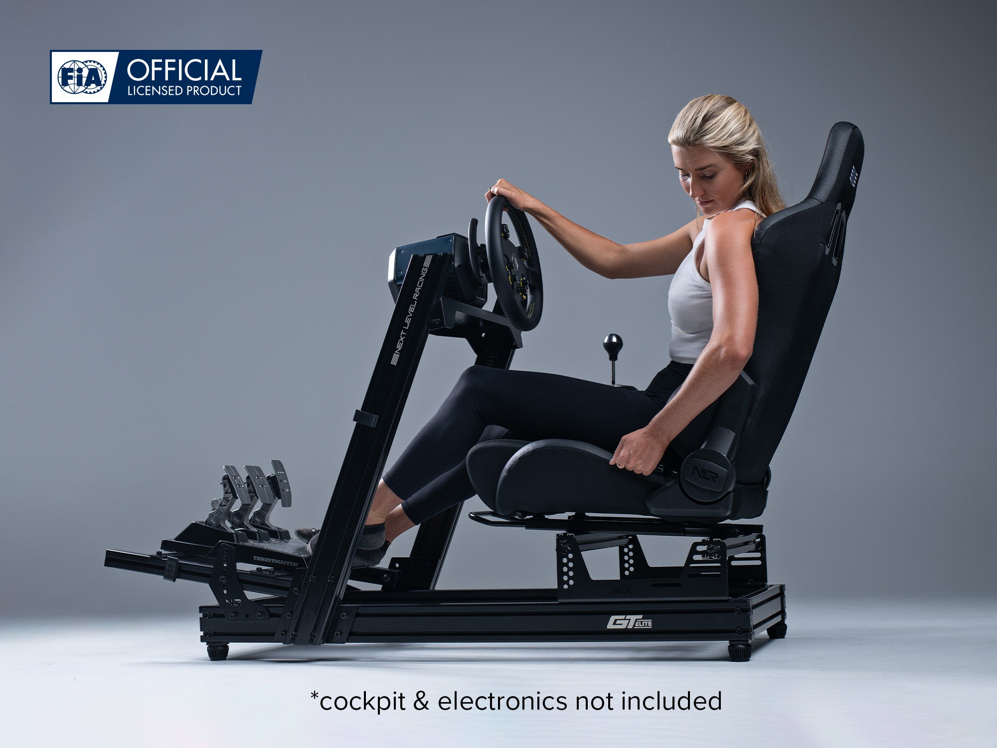Next Level Racing ERS5 Elite reclining sim racing seat — PU leather and suede edition