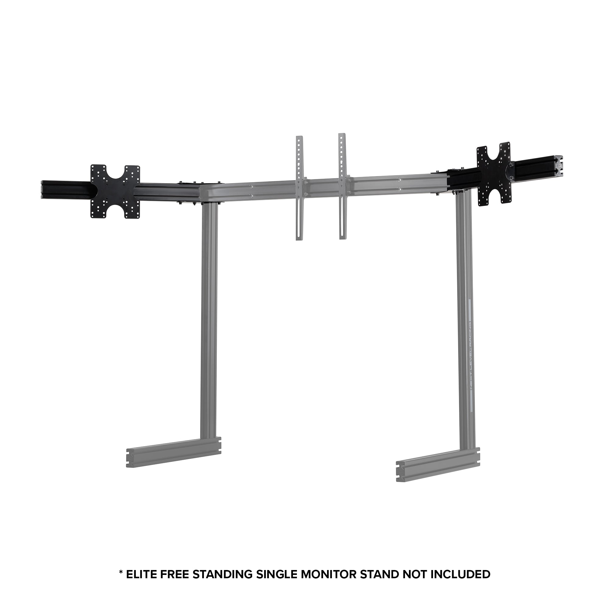 Next Level Racing Elite freestanding triple monitor stand add-on — black edition