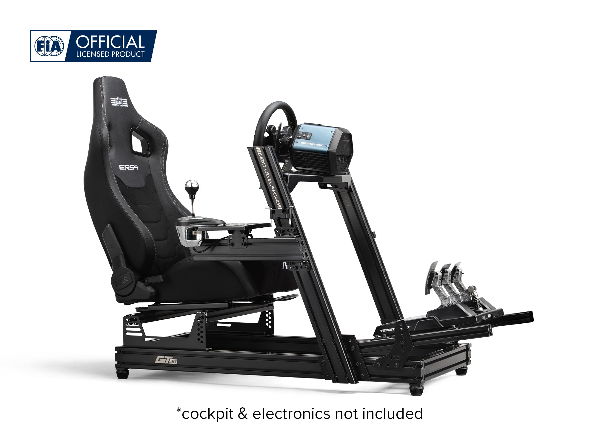 Next Level Racing ERS4 Elite reclining sim racing seat — PU leather and suede edition
