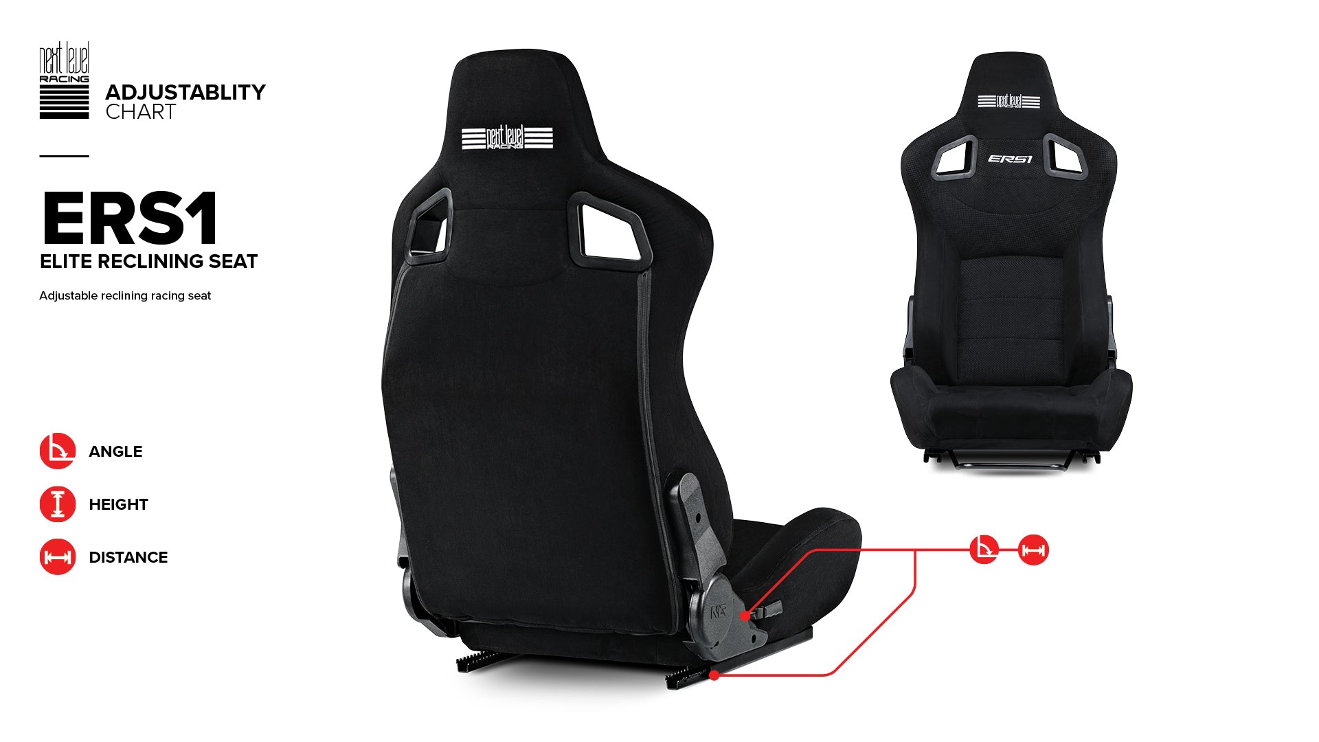 Next Level Racing ESR1 reclining sim racing seat