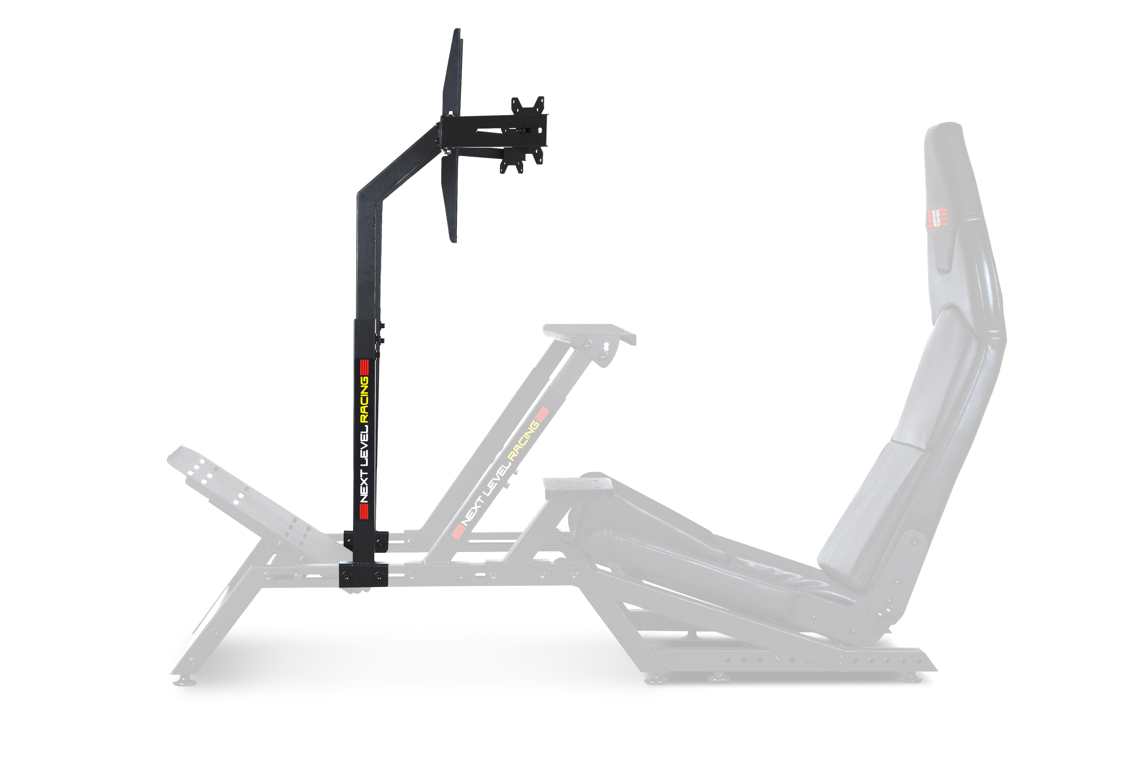 Next Level Racing F-GT monitor stand in matte black for sim racing cockpit