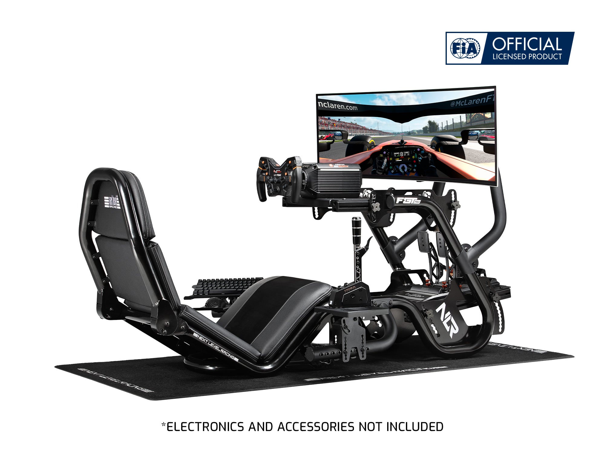 Next Level Racing F-GT Pro formula and GT sim racing cockpit — black edition