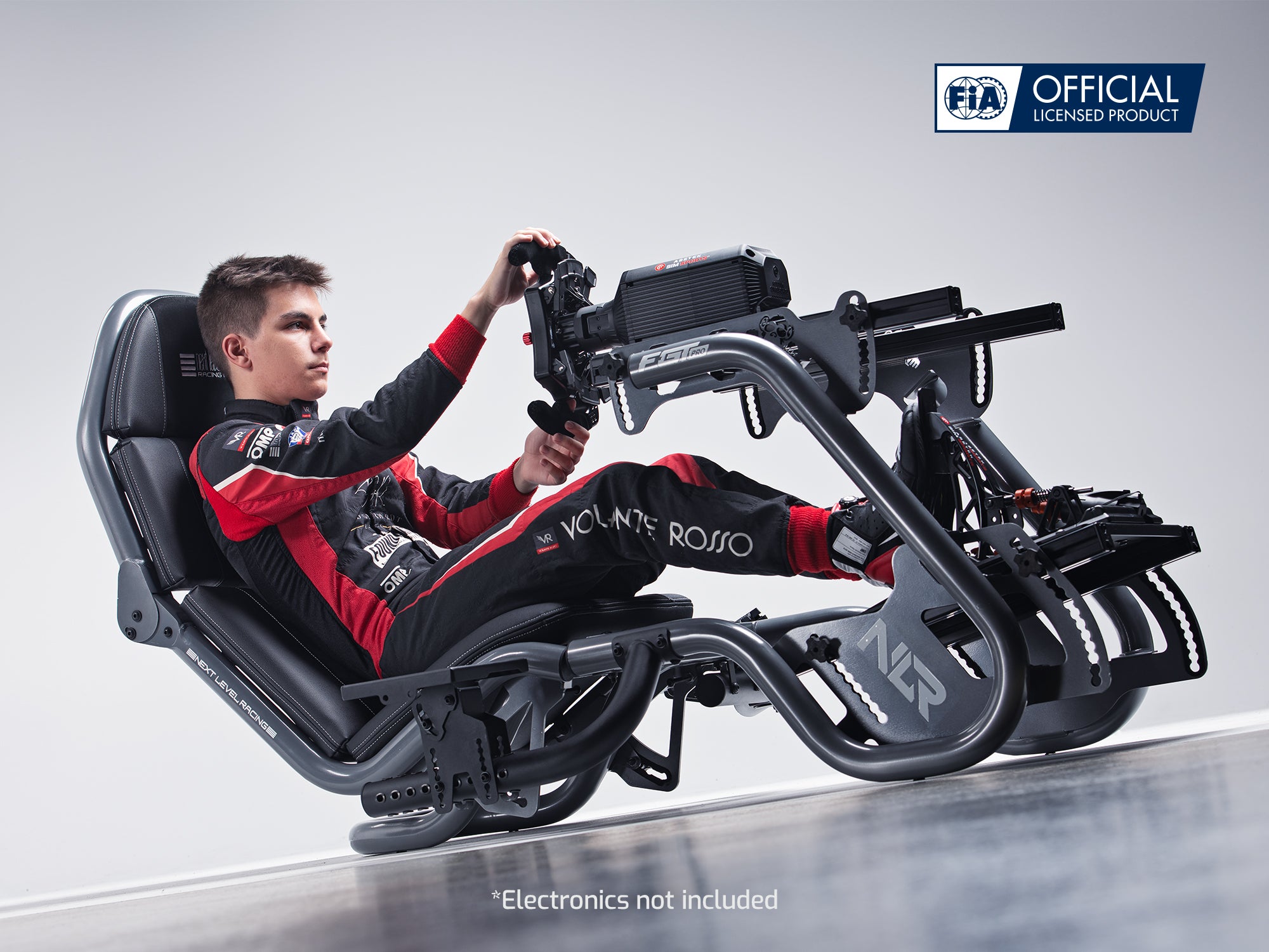 Next Level Racing F-GT Pro formula and GT sim racing cockpit — grey edition