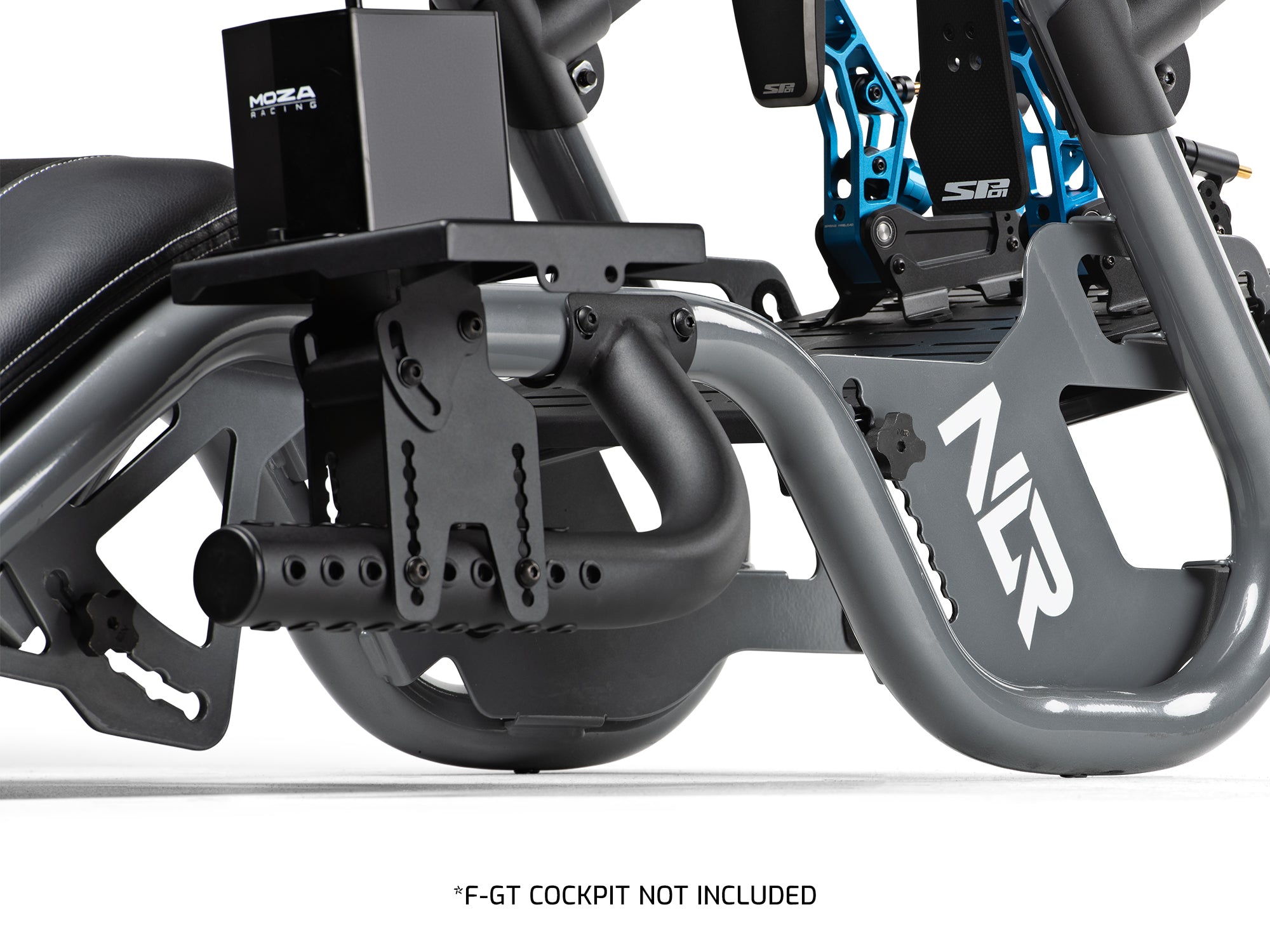 Next Level Racing F-GT Pro shifter and handbrake arm add-on for sim racing cockpit