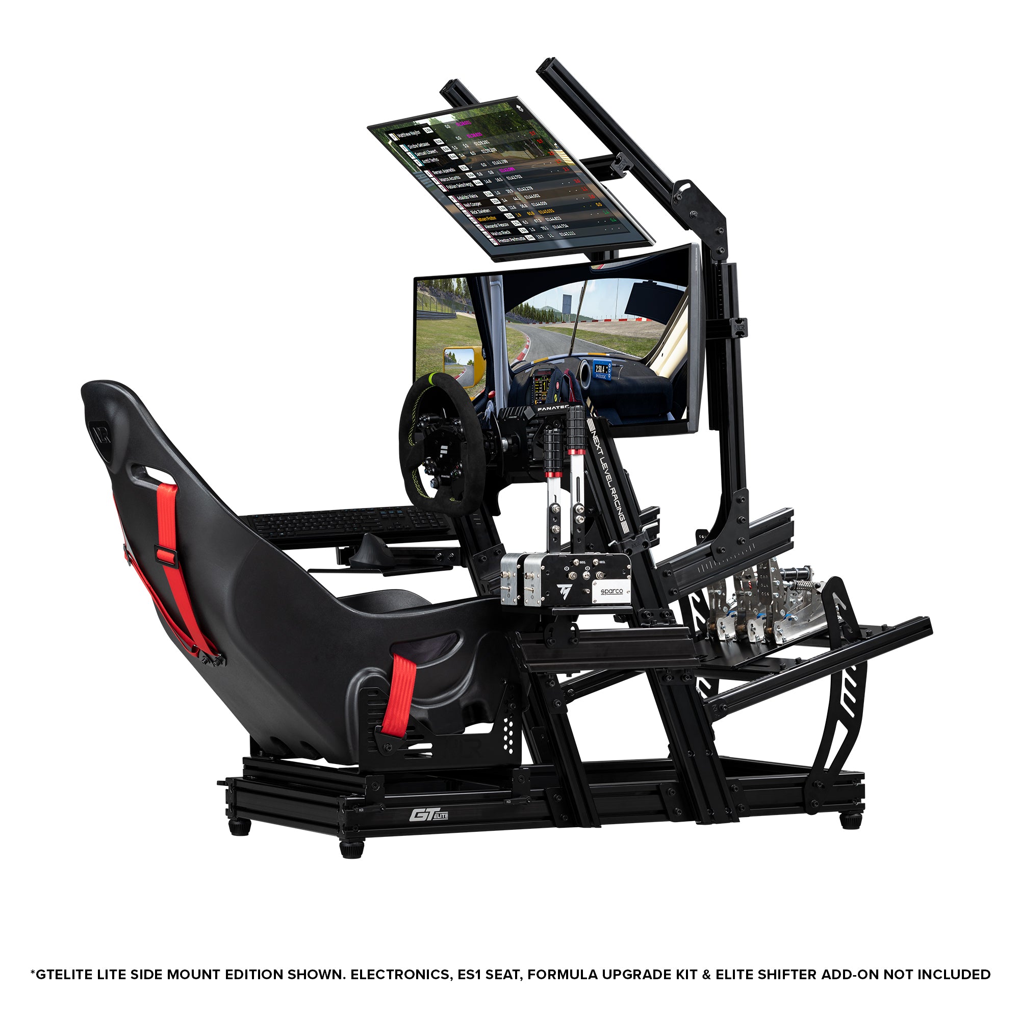 Next Level Racing GT Elite Lite sim racing cockpit — wheel plate edition