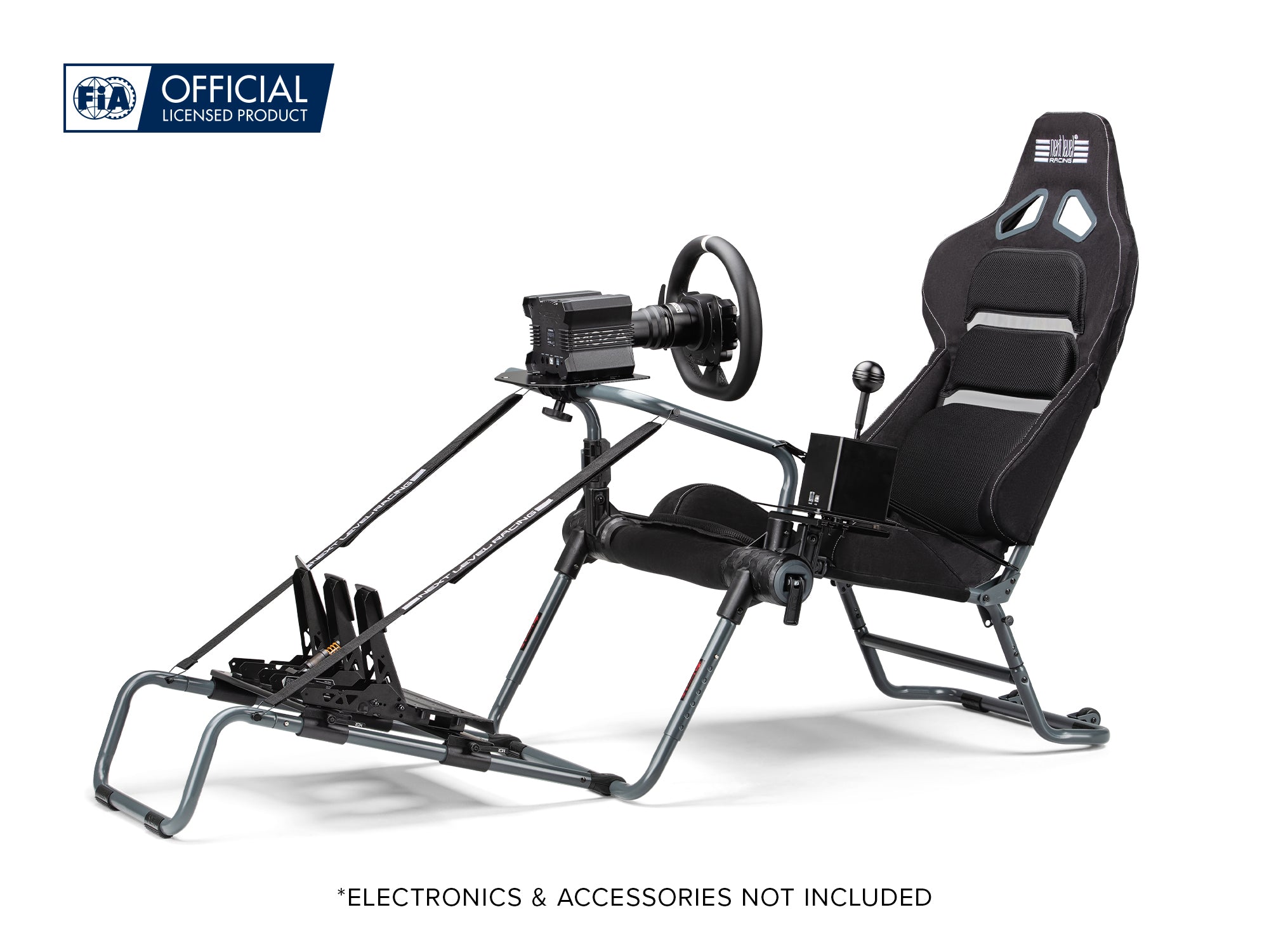 Next Level Racing GTLite Pro foldable sim racing cockpit — carbon grey edition