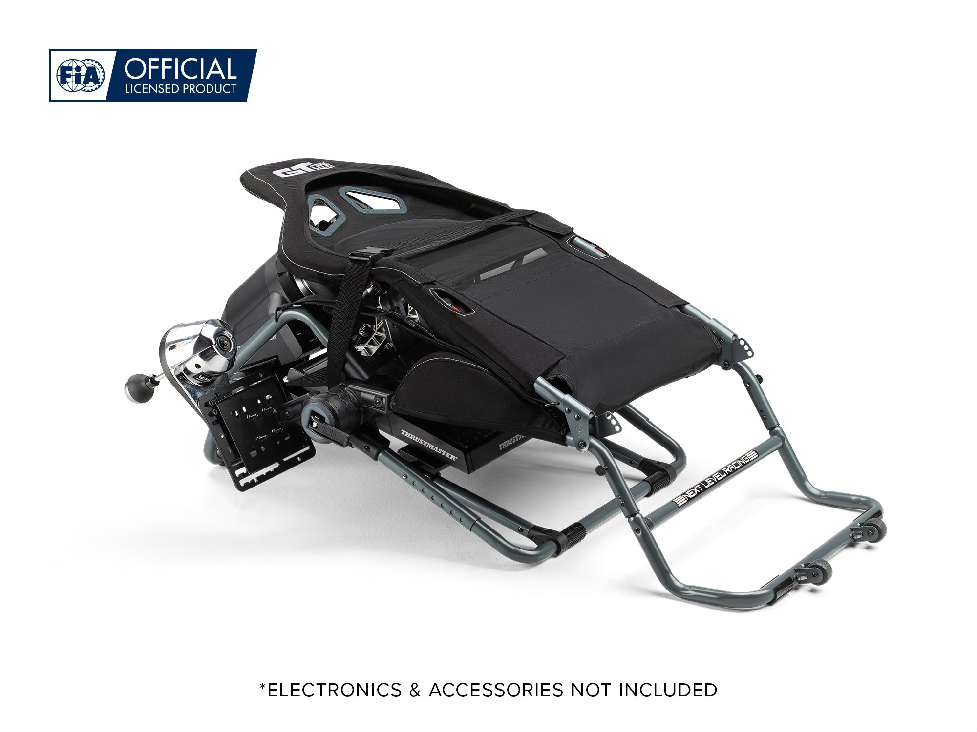Next Level Racing GTLite Pro foldable sim racing cockpit — carbon grey edition