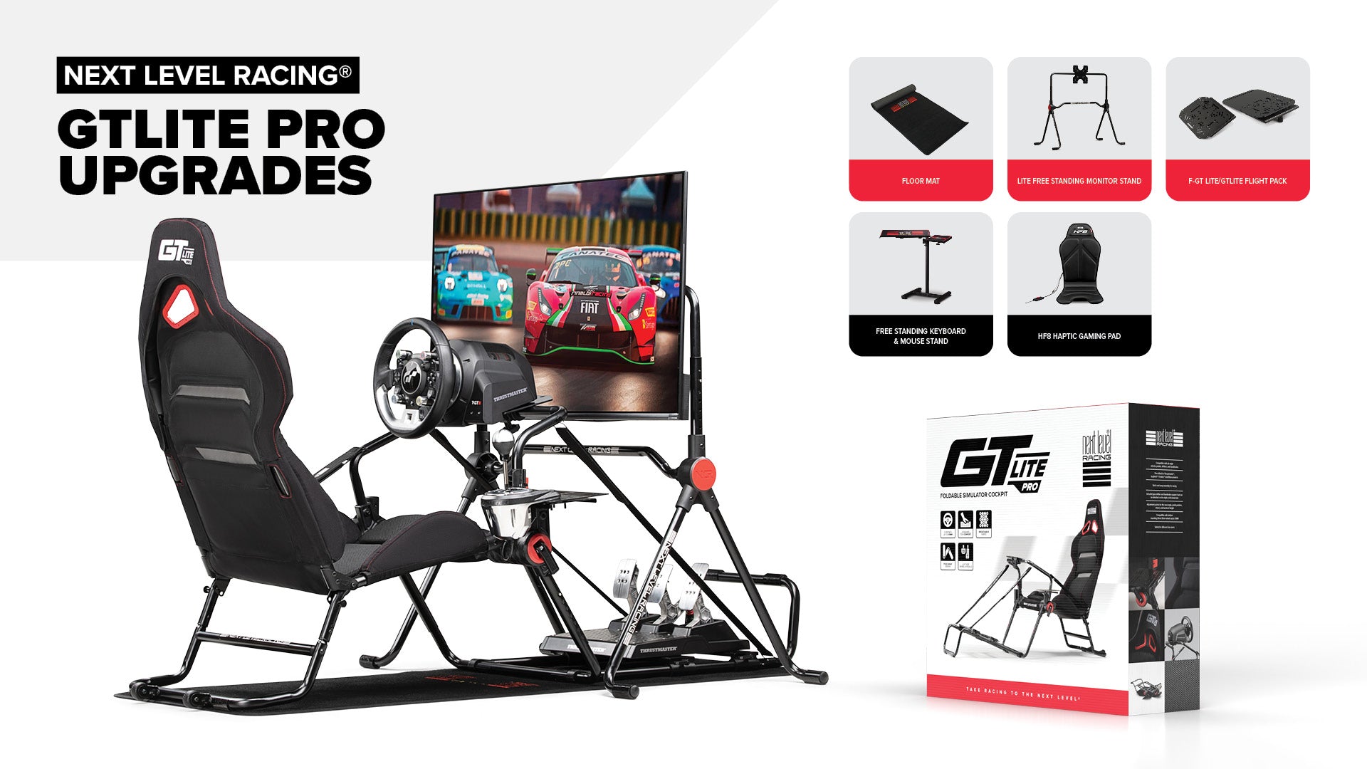 Next Level Racing GTLite Pro foldable sim racing cockpit