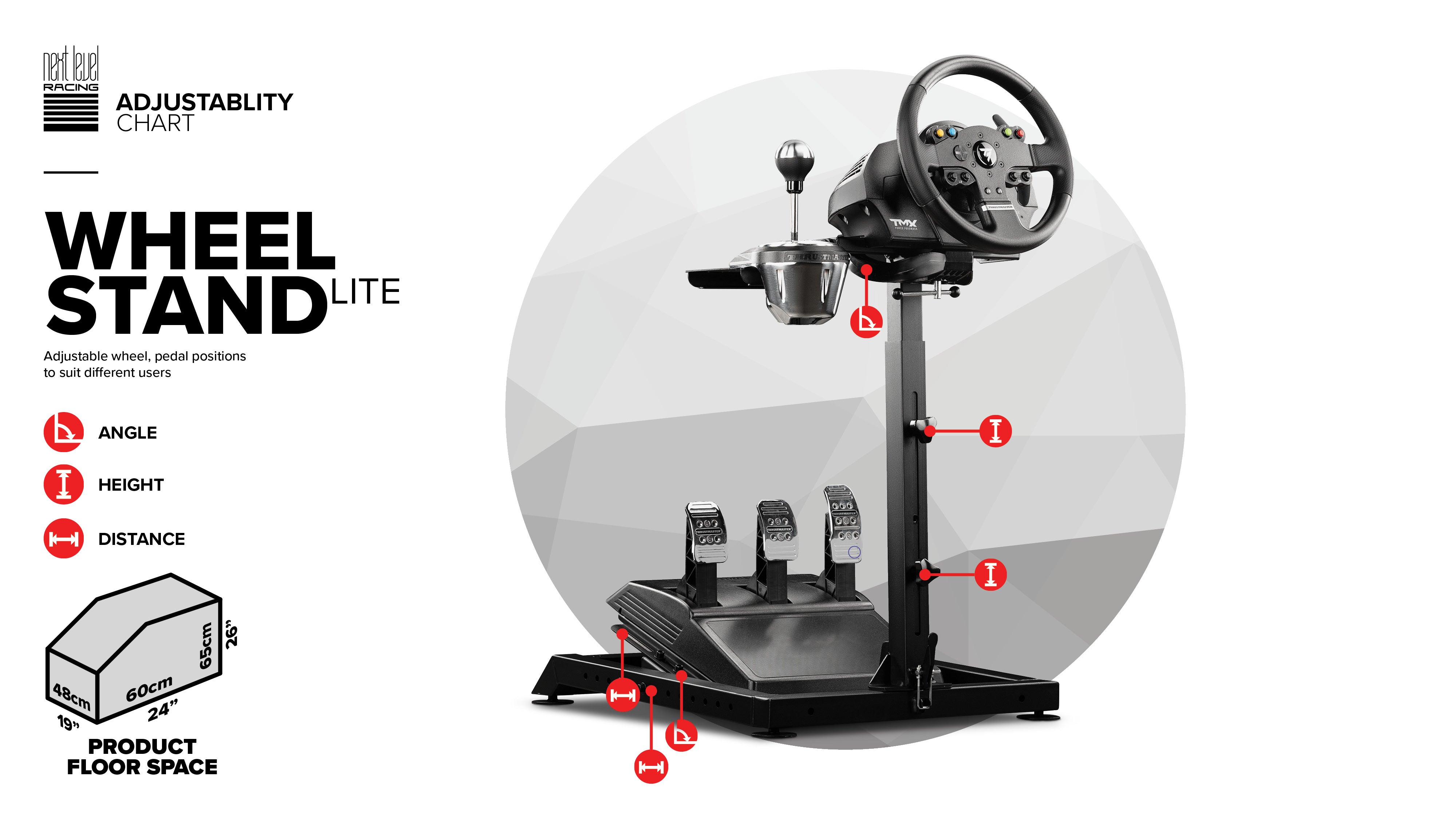 Next Level Racing Wheel Stand Lite — compact entry-level sim racing wheel stand