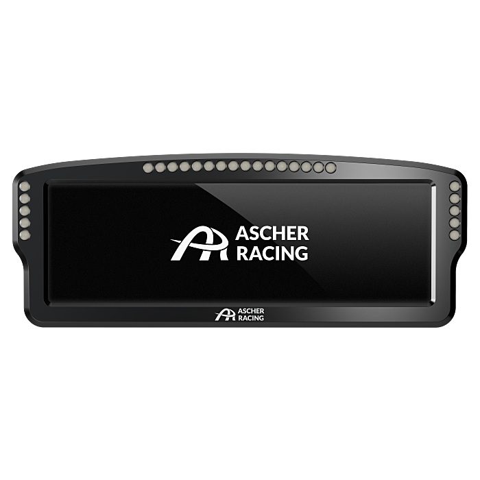 Ascher Racing 8 inch sim racing dashboard — large telemetry display for sim wheels