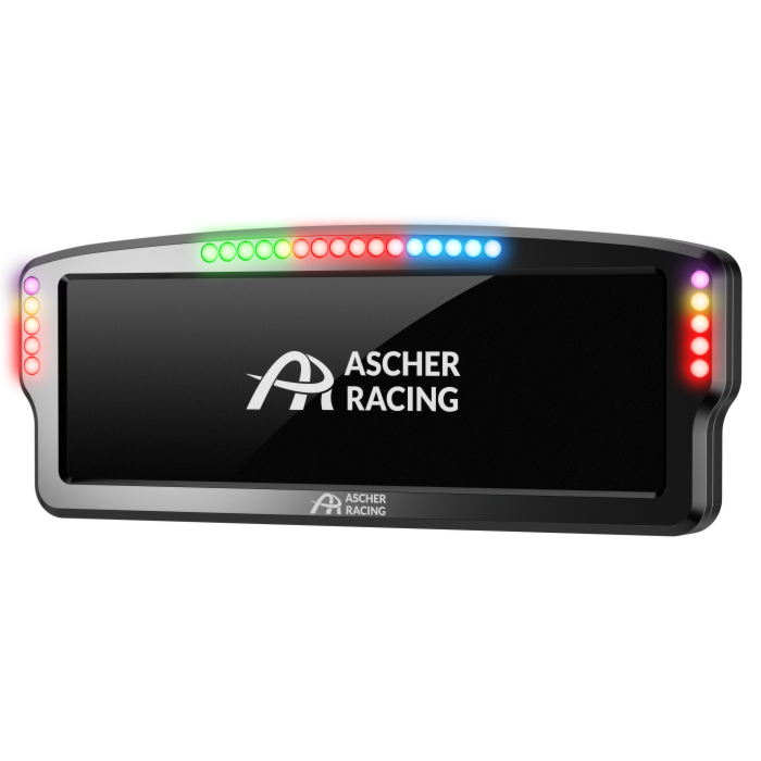 Ascher Racing 8 inch sim racing dashboard — large telemetry display for sim wheels