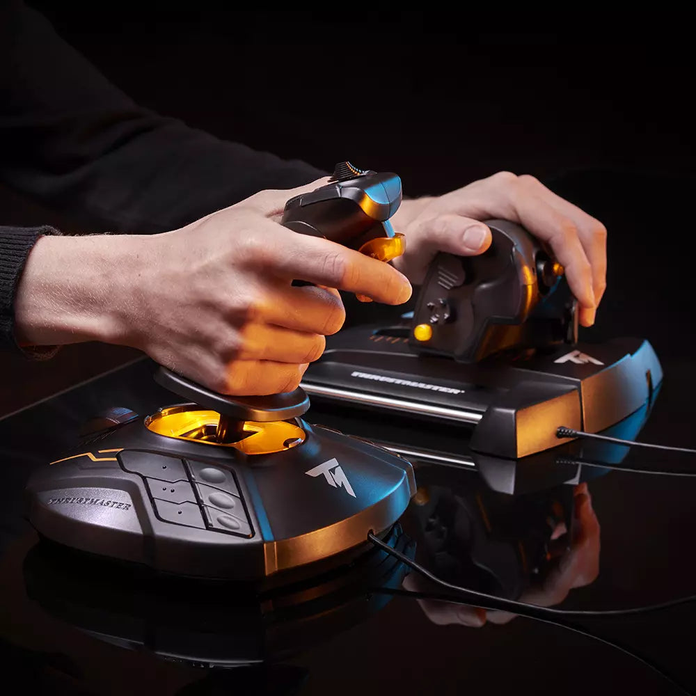Thrustmaster T.16000M FCS Flight Pack — joystick throttle and rudder pedals for PC