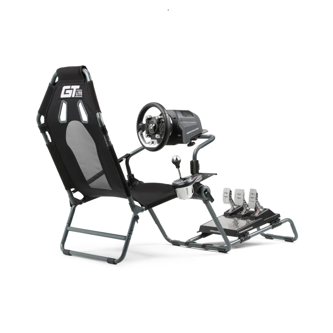 Next Level Racing GTLite foldable simulator cockpit in carbon grey edition