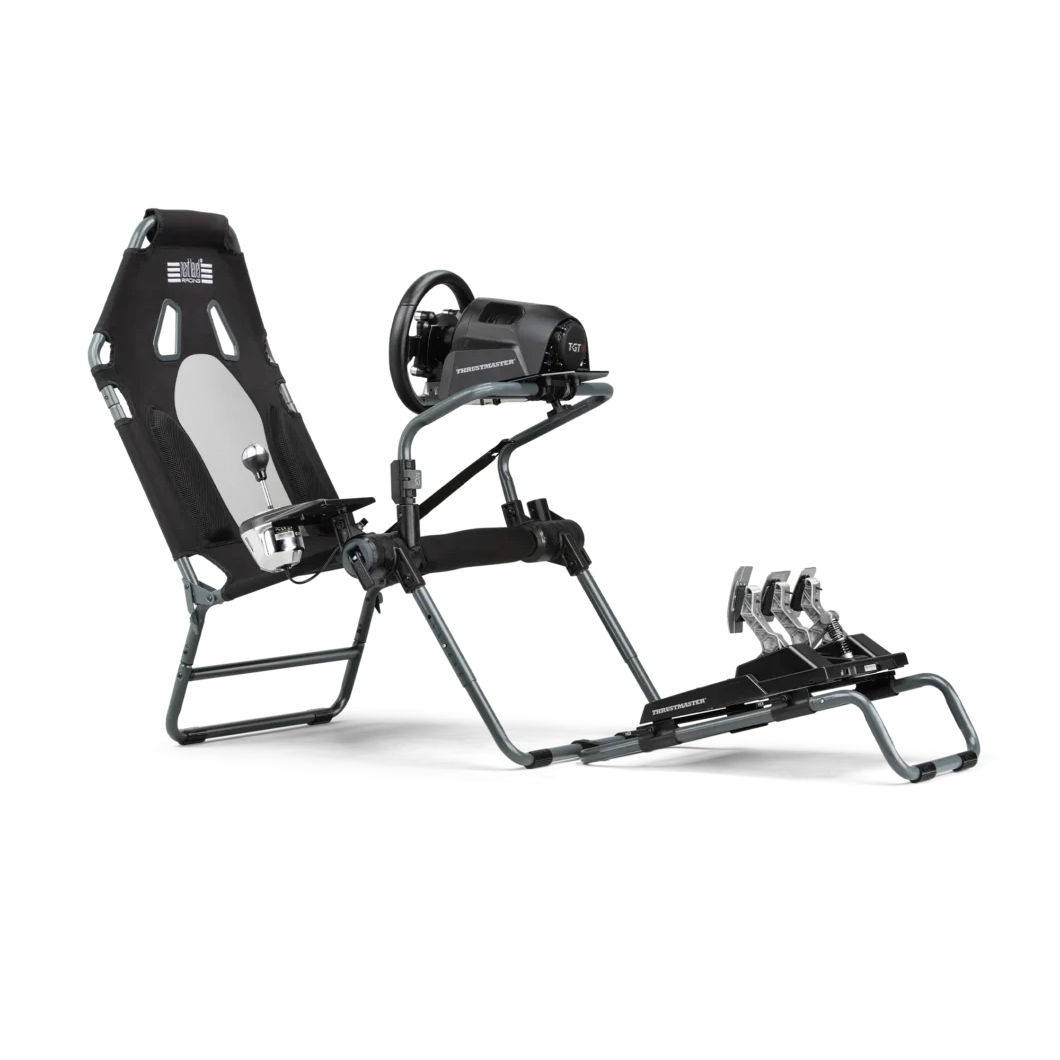 Next Level Racing GTLite foldable simulator cockpit in carbon grey edition
