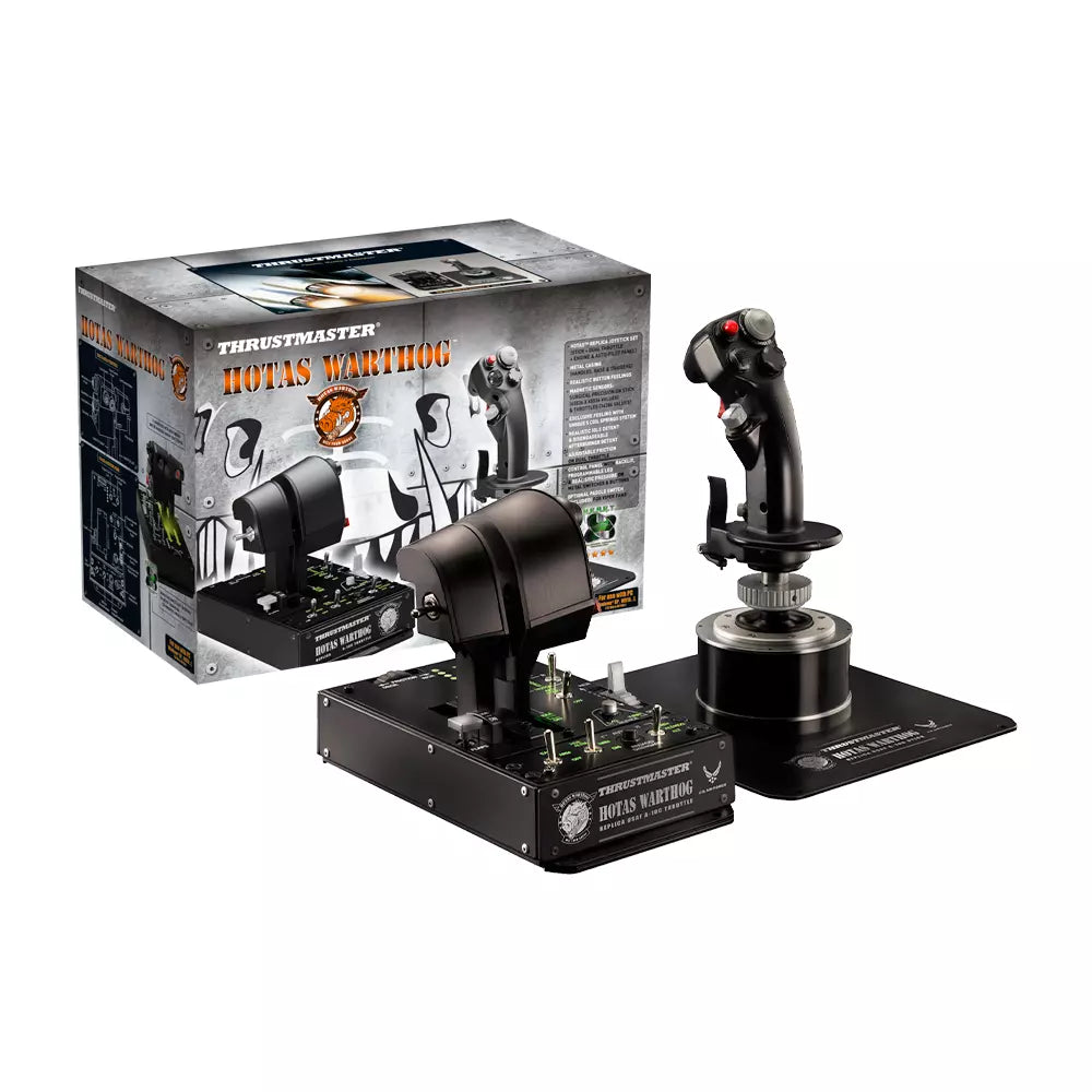 Thrustmaster HOTAS Warthog A-10C flight stick and throttle — premium all-metal HOTAS combo