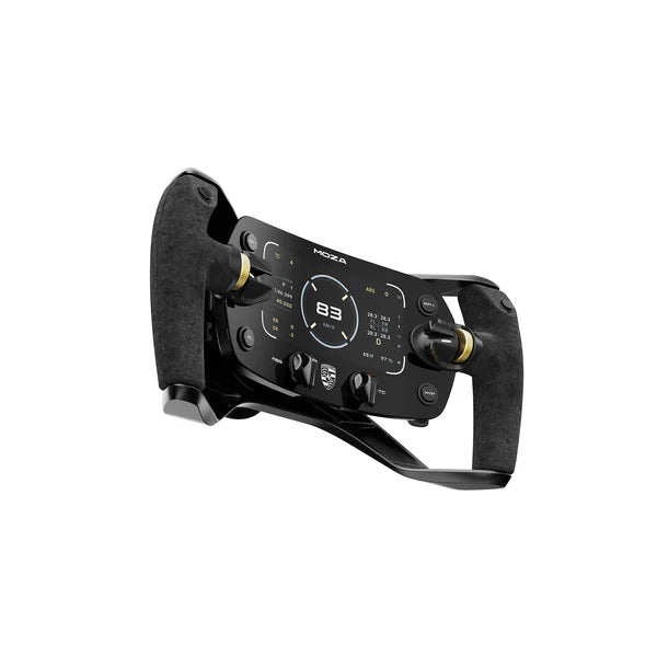 MOZA Porsche Mission R officially licensed sim racing steering wheel with OLED display