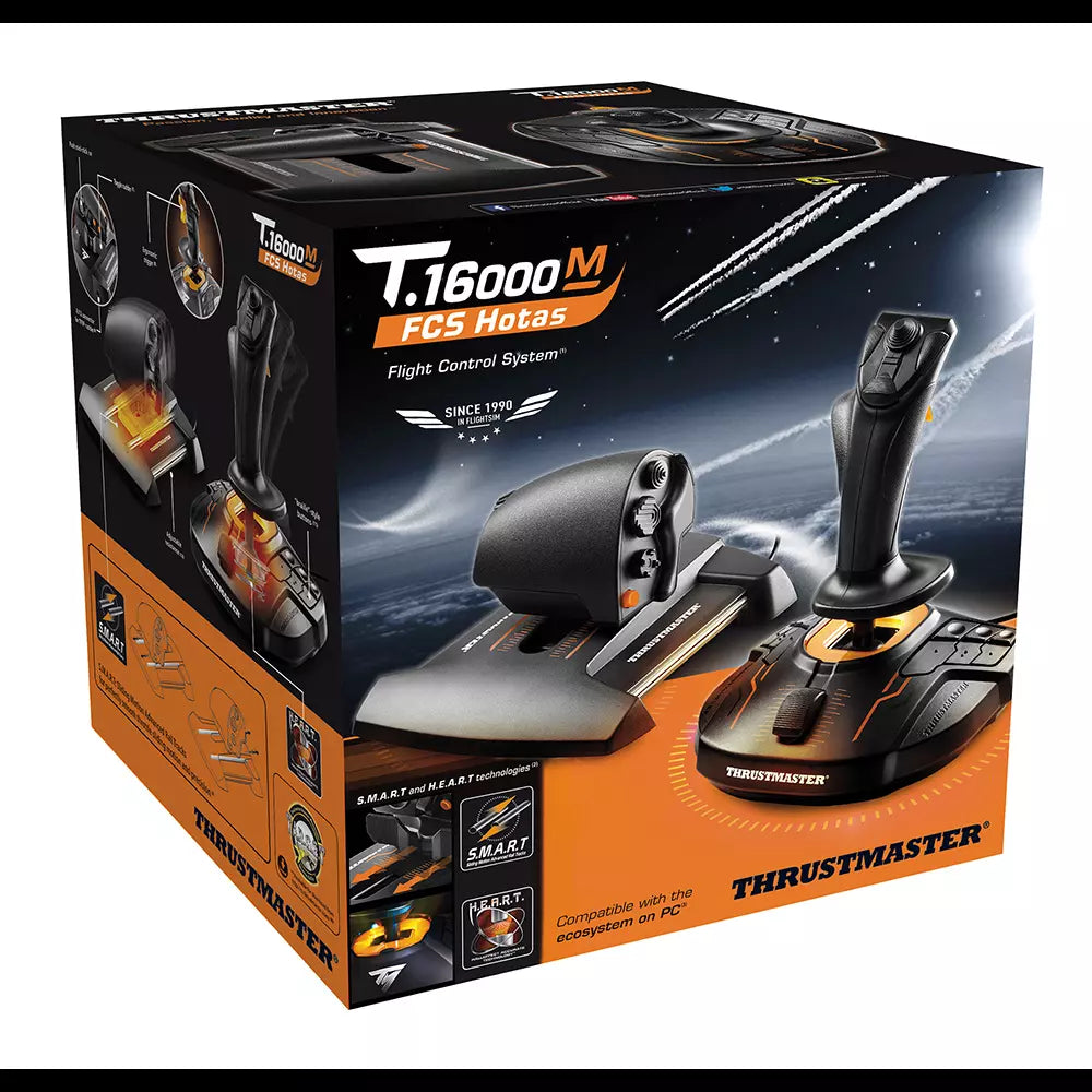 Thrustmaster T.16000M FCS HOTAS flight controller for PC — joystick and throttle