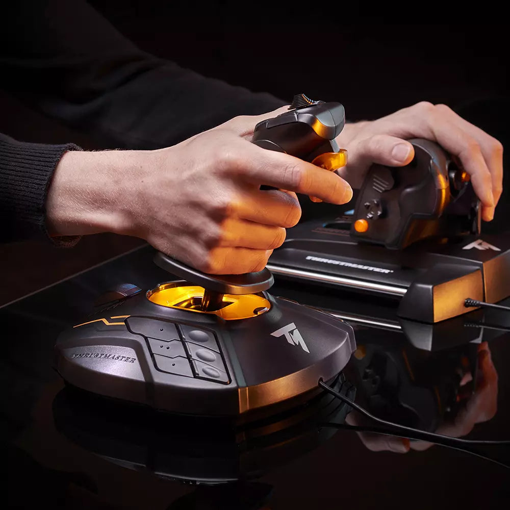 Thrustmaster T.16000M FCS HOTAS flight controller for PC — joystick and throttle