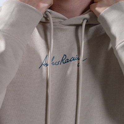 Ascher Racing Blueprint sim racing hoodie — premium unisex pullover in blueprint print