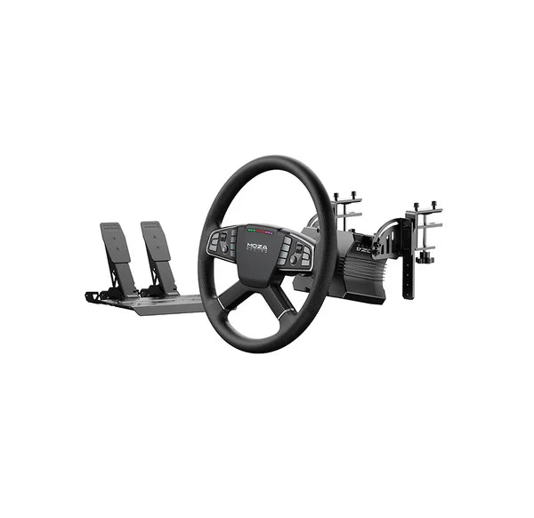 MOZA R5 trucking simulator bundle — wheelbase and truck wheel complete package