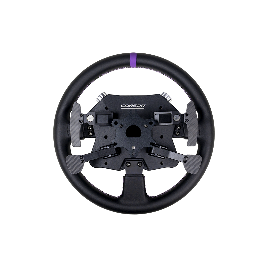Conspit 310 APEX round sim racing steering wheel — 310mm suede grip premium build