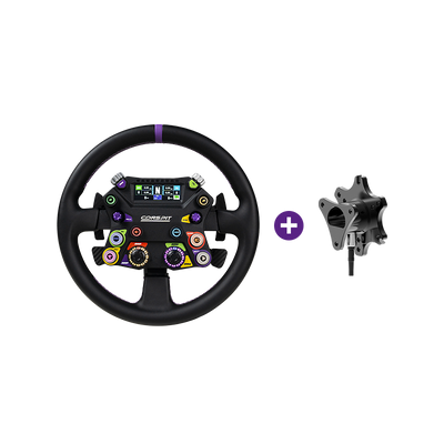 Conspit 310 APEX round sim racing steering wheel — 310mm suede grip premium build