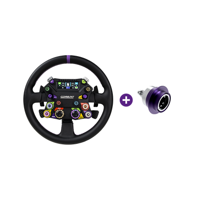 Conspit 310 APEX round sim racing steering wheel — 310mm suede grip premium build