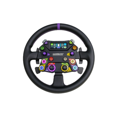 Conspit 310 APEX round sim racing steering wheel — 310mm suede grip premium build