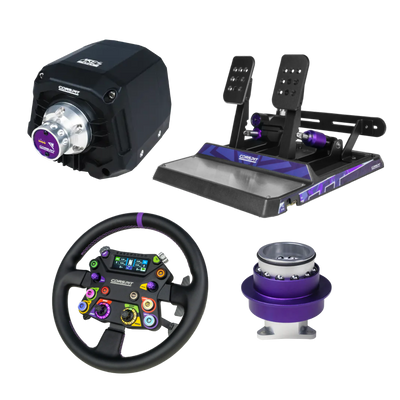 Conspit APEX direct-drive sim racing starter bundle — wheelbase, wheel and accessories