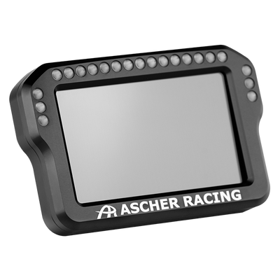 Ascher Racing 4 and 5 inch sim racing dashboards — compact telemetry display
