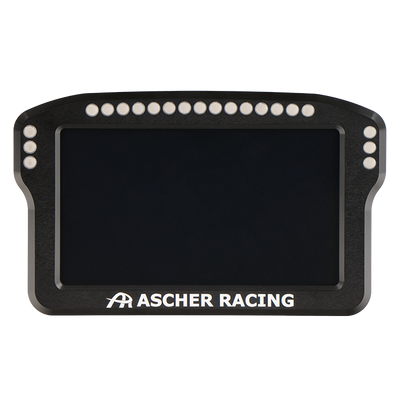 Ascher Racing 4 and 5 inch sim racing dashboards — compact telemetry display