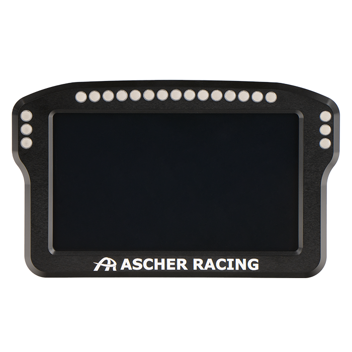 Ascher Racing 4 and 5 inch sim racing dashboards — compact telemetry display
