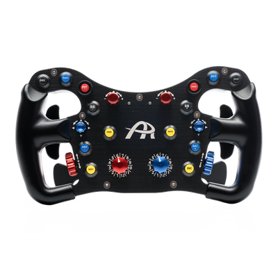 Ascher Racing F64-USB V3 sim racing steering wheel — USB-native 64-input formula wheel