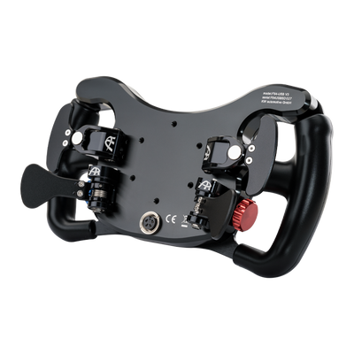 Ascher Racing F64-USB V3 sim racing steering wheel — USB-native 64-input formula wheel