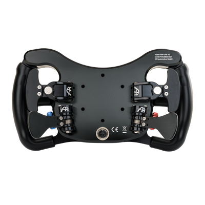 Ascher Racing F64-USB V3 sim racing steering wheel — USB-native 64-input formula wheel