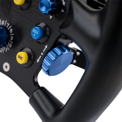 Ascher Racing F64-USB V3 sim racing steering wheel — USB-native 64-input formula wheel