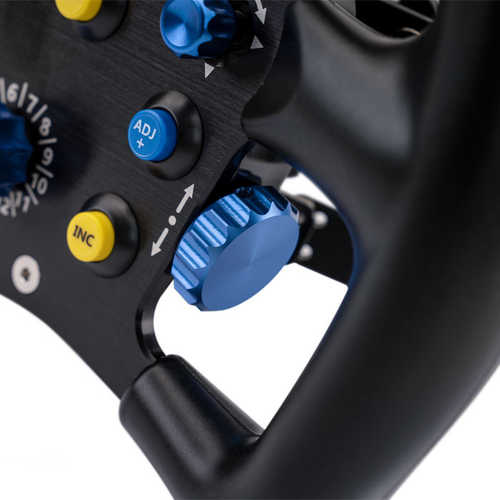 Ascher Racing F64-USB V3 sim racing steering wheel — USB-native 64-input formula wheel